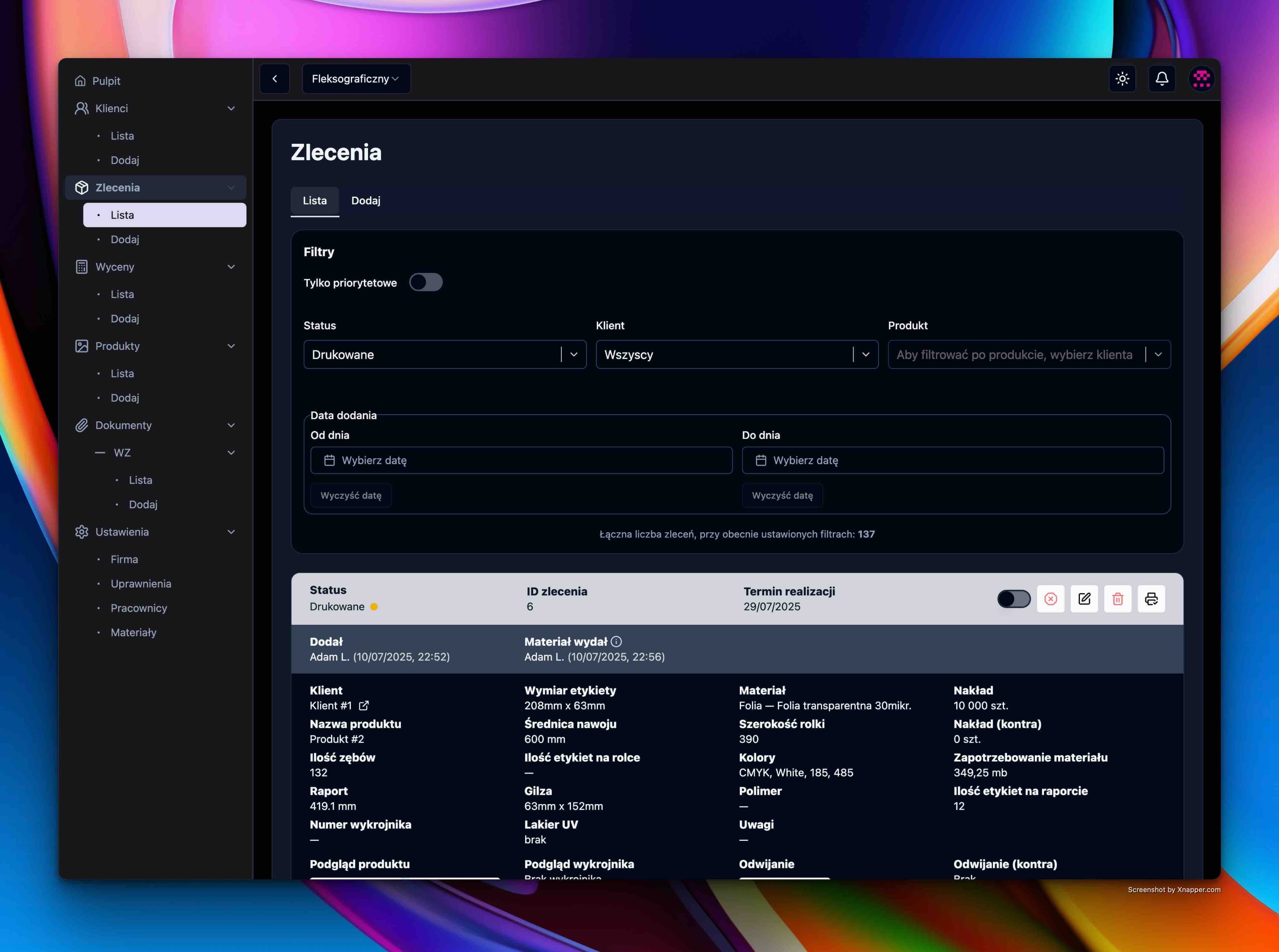 Żywe, abstrakcyjne tło